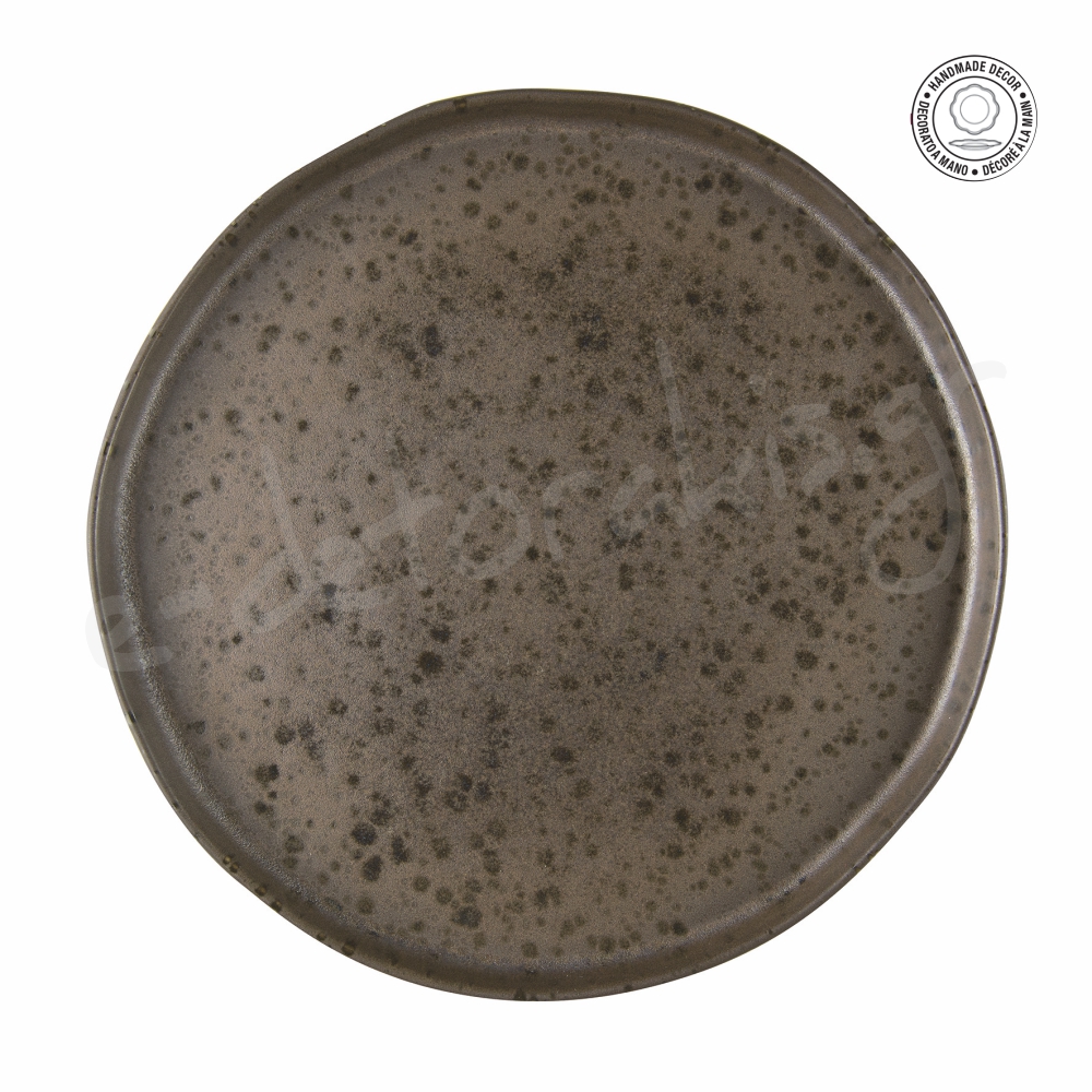 Πιάτο Επίπεδο Flat Κεραμικό Καφέ Φ31x2,5cm Marrone Phobos Le Coq 67-PHO5310 - 1