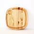 Ξύλινο τετράγωνο πλατώ  με λούκι & 1 θέση για σως από ξύλο καστανιάς 24×24εκ.Rozos  ΚΑΣ-020190  - 1