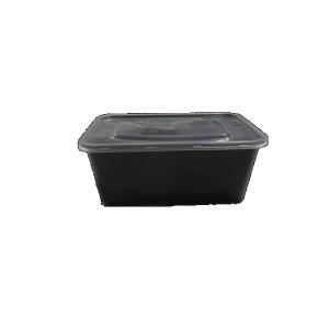 Σκεύος Φαγητού M/W PP 1000ml T42 17,3x12xH7cm Μαύρο Με Διάφανο Ίσιο Καπάκι (Πακέτο 50τμχ) Τefaco 005600 - 69879