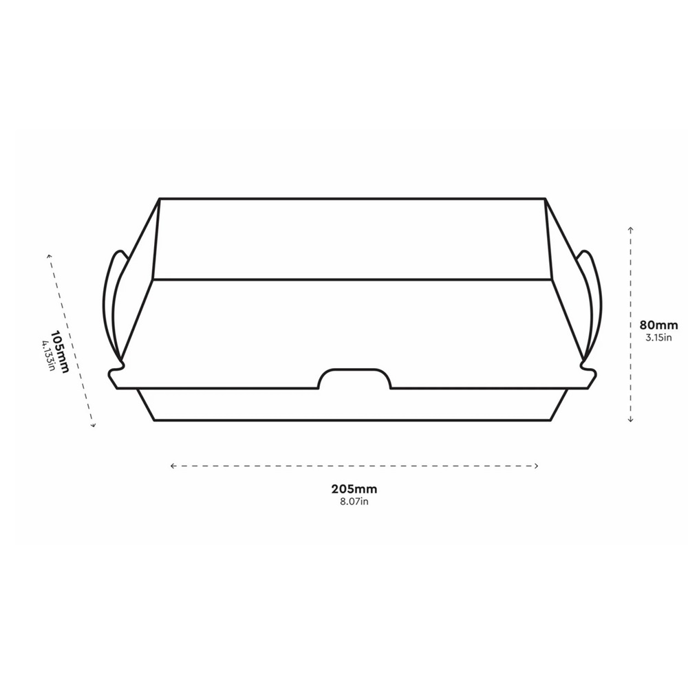 Σκεύος Φαγητού Για Snack Χάρτινο Kraft 20,5x10xH8cm (Πακέτο 100τμχ) FSC® Dura Series Tessera QD20580S - 3