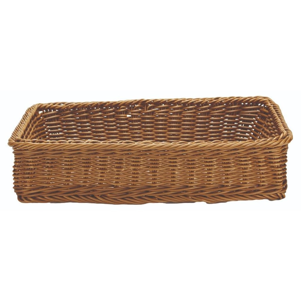 Πανέρι Rattan Ορθογώνιο Μελί 45x30xH10cm GTSA 76-1940