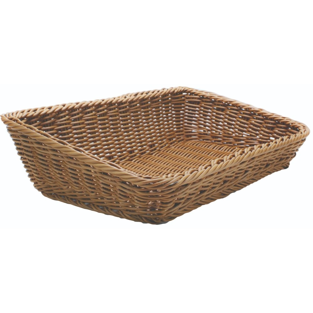 Πανέρι Rattan Ορθογώνιο Επικλινές Μελί GN 1/1 45x30xH6/12cm GTSA 76-1941