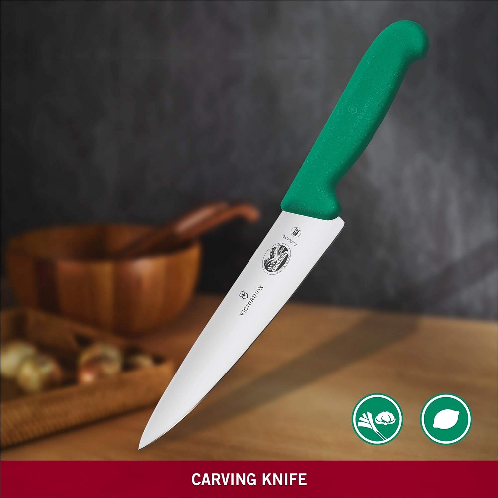 Μαχαίρι Chef 19cm Ανοξείδωτο Πράσινη Λαβή Fibrox Victorinox 5.2004.19 - 3