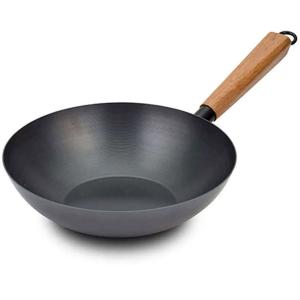 Γουόκ - Wok Ατσάλινο Αντικολλητικό 3Lt Φ28cm Με Ξύλινο Χερούλι Cantonese Nava 10-166-011 - 56967