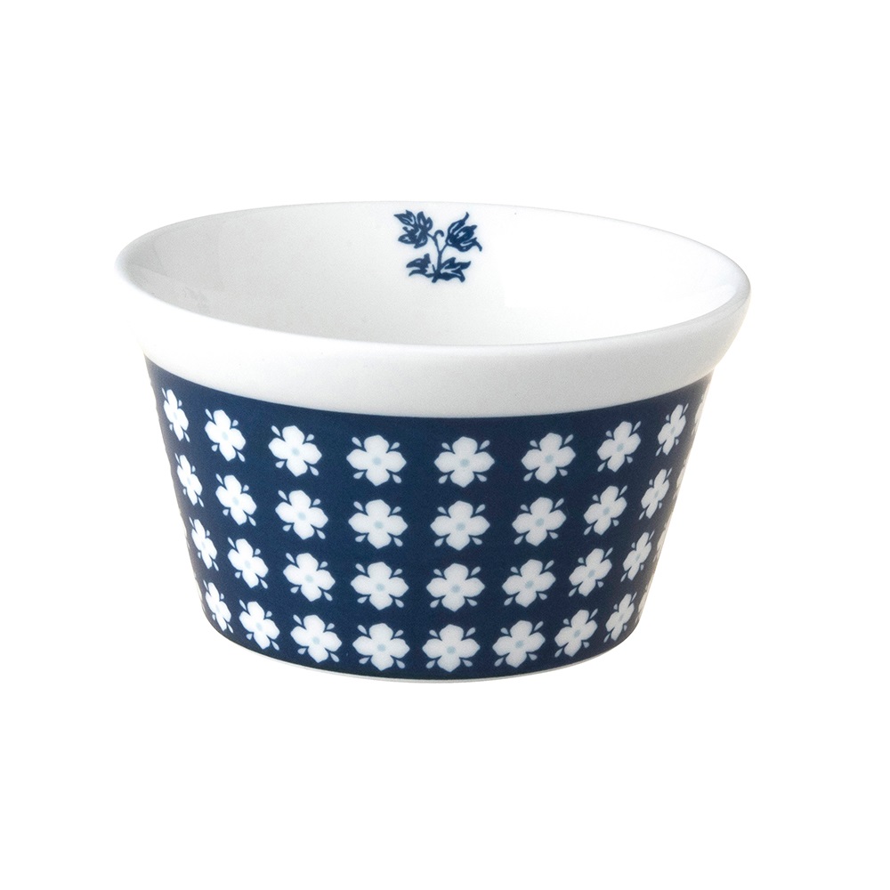 Μπολ Ramekin Πορσελάνης Λευκό-Μπλε Φ9cm 240ml Humble Daisy Blueprint Laura Ashley LA179360 - 0