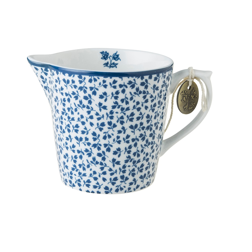 Γαλατιέρα Πορσελάνης 250ml Φ8xH11,8cm Λευκή – Μπλε Floris Blueprint Laura Ashley LA178681 - 0