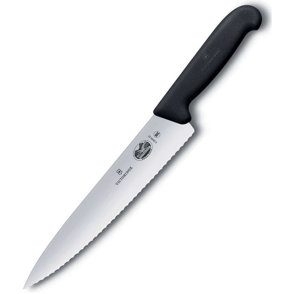 Μαχαίρι Chef Οδοντωτό 22cm Μαύρη Λαβή Fibrox Victorinox 5.2033.22 - 0