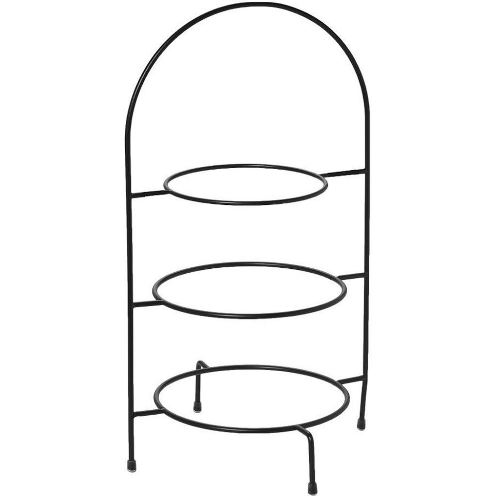 Βάση Πιάτων Τριών Επιπέδων(Ø17,5cm & Ø21cm) Μεταλλική Μαύρη 29x27xH51cm Espiel HOT3657 - 0