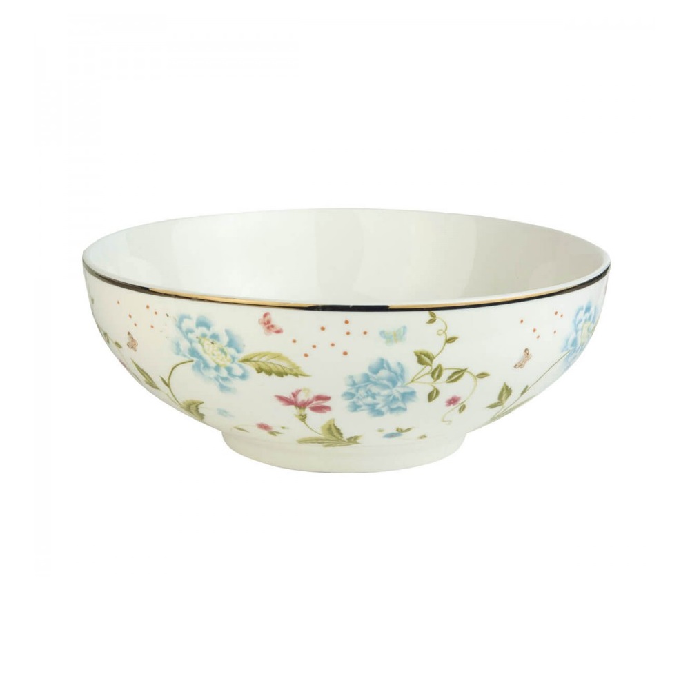 Σαλατιέρα Πορσελάνης 2,7Lt Φ23cm Elveden White 23′ Heritage Laura Ashley LA181230 - 0