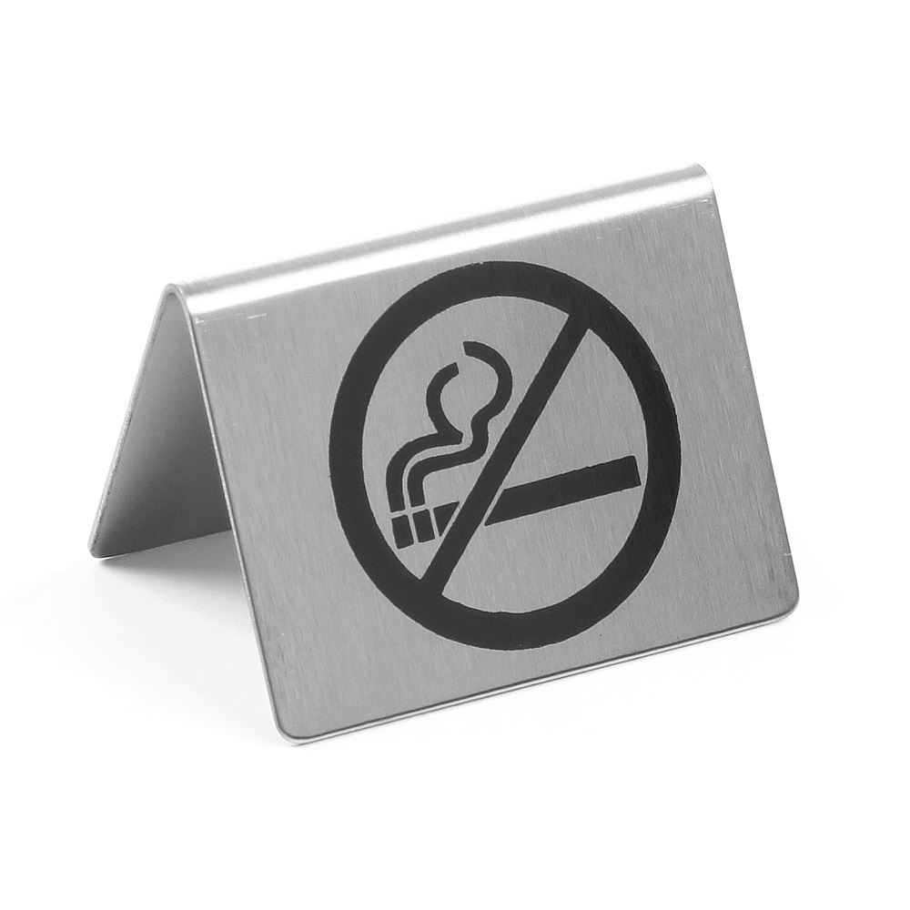 Επιτραπέζιο Ταμπελάκι 'No smoking' Ανοξείδωτο 5x3,5xH4cm 663660 Hendi 30.40306