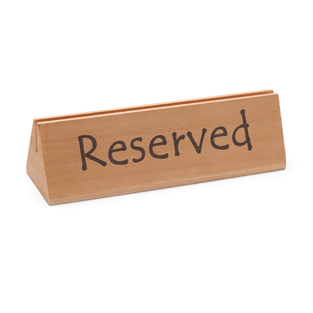 Επιτραπέζιο Ταμπελάκι “Reserved” Ξύλινο 15,2x4,4xH4,4cm 664308 Hendi 30.41695 - 0