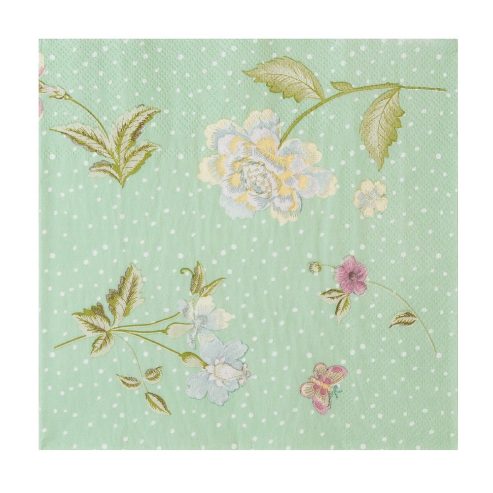 Χαρτοπετσέτες 33x33cm 20τμχ Mint Uni Heritage Laura Ashley LA180987 - 0