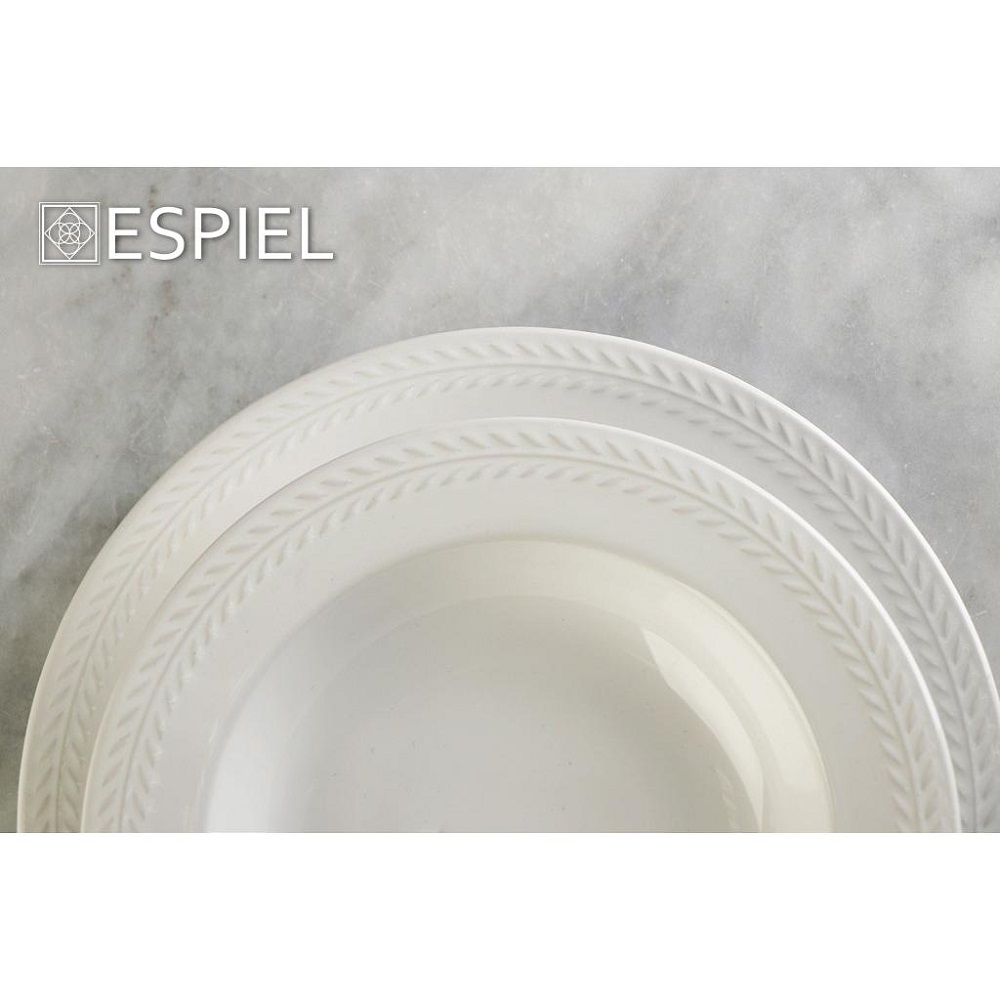 Πιάτο Βαθύ Stoneware Φ22xH4cm Chloe White Espiel RRF202K6 - 2