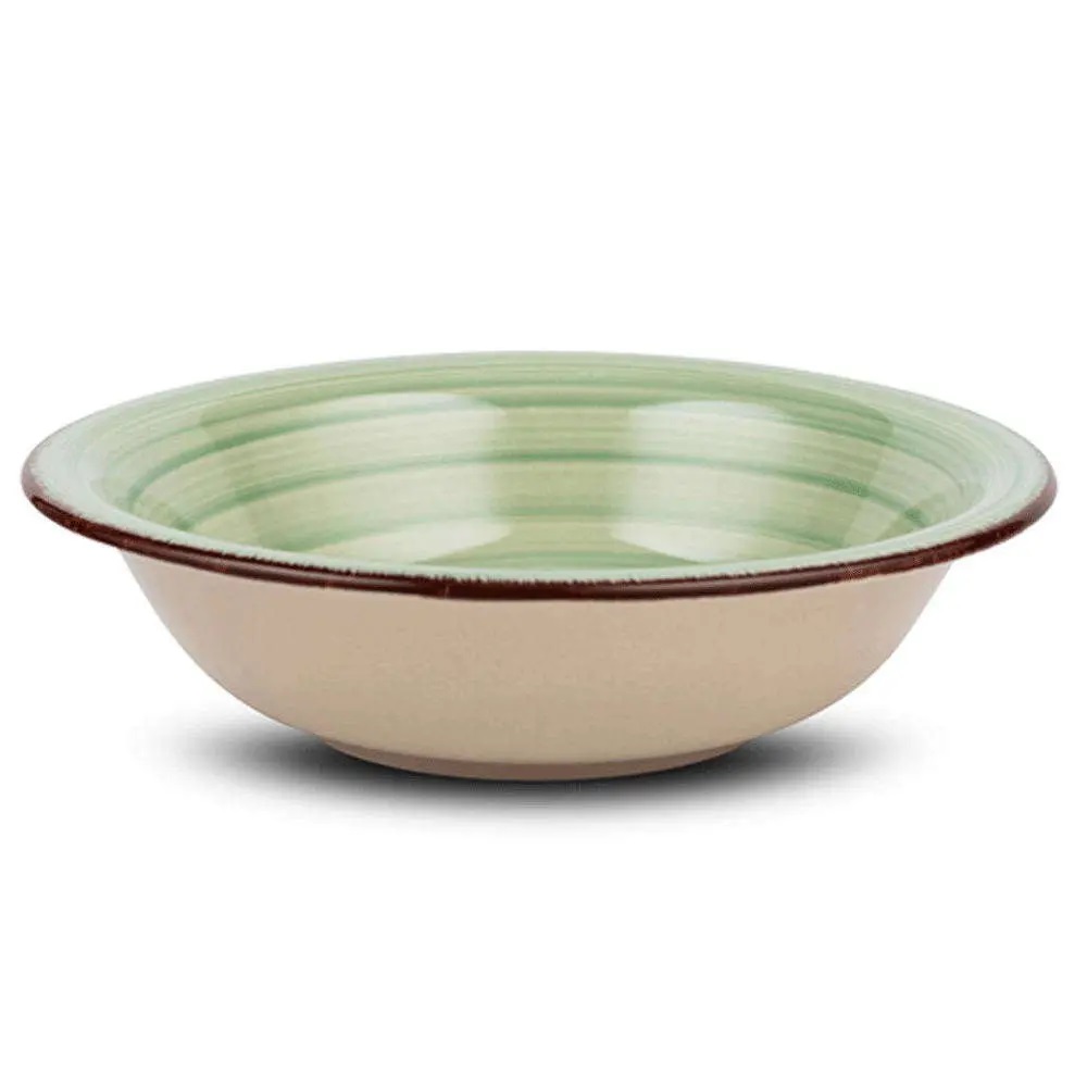 Πιάτο Βαθύ Σούπας Stoneware Φ22cm 900ml Lines Oil Green Nava 10-099-203 - 0