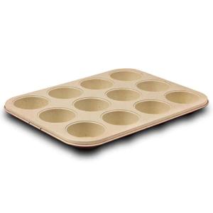 Φόρμα Ορθογώνια Για Muffins Ατσάλινη 960ml 35x26,5xH3cm Αντικολλητική Terrestrial Nava 10-239-034 - 57864