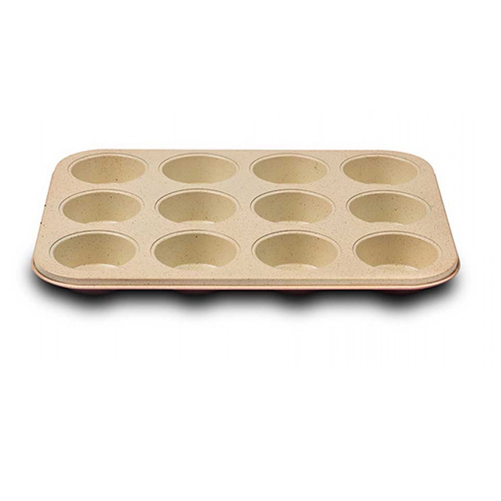 Φόρμα Ορθογώνια Για Muffins Ατσάλινη 960ml 35x26,5xH3cm Αντικολλητική Terrestrial Nava 10-239-034 - 1