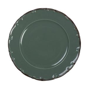 Πιάτο Ρηχό Πορσελάνης Με Καφέ Rim Φ27xH2cm Liana Espiel TLU101K6 - 51083