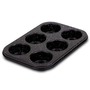 Φόρμα Ορθογώνια Για Muffins Ατσάλινη 480ml 26,5x18,5xH3cm Αντικολλητική Nature Nava 10-239-018 - 66875