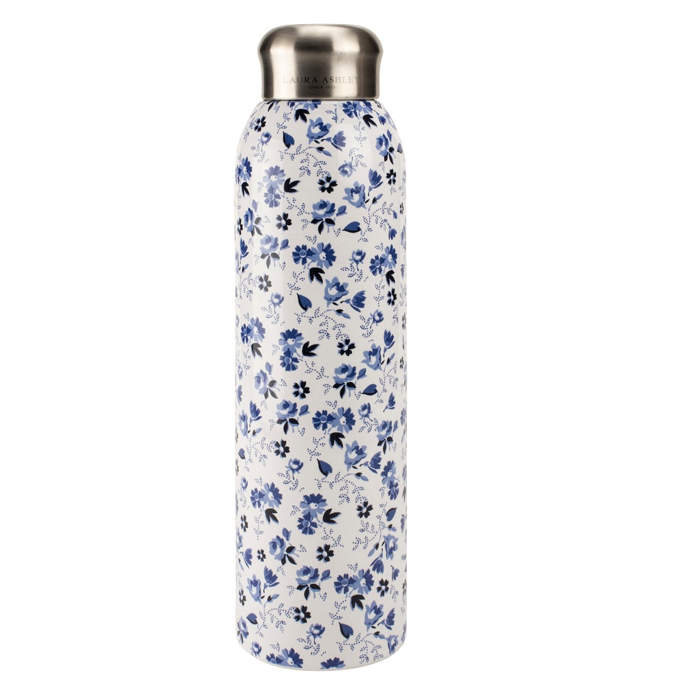 Μπουκάλι Θερμός Ανοξείδωτος 500ml Φ7,8xH26,5cm Petit Fleur Blue To Go Laura Ashley LA182921 - 0