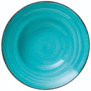 Πιάτο Pasta Βαθύ Πορσελάνης Φ24cm Γαλάζιο Tiffany GTSA 66-7124 - 64653