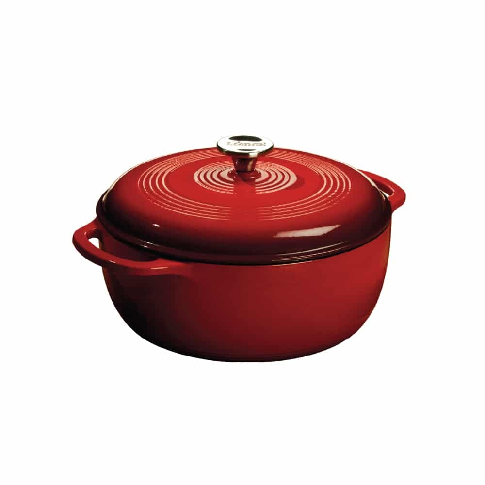 Κατσαρόλα - Γάστρα Μαντεμένια Εμαγιέ 5,68Lt Red 6 Quart Essential Enamel Lodge EC6D43 - 0