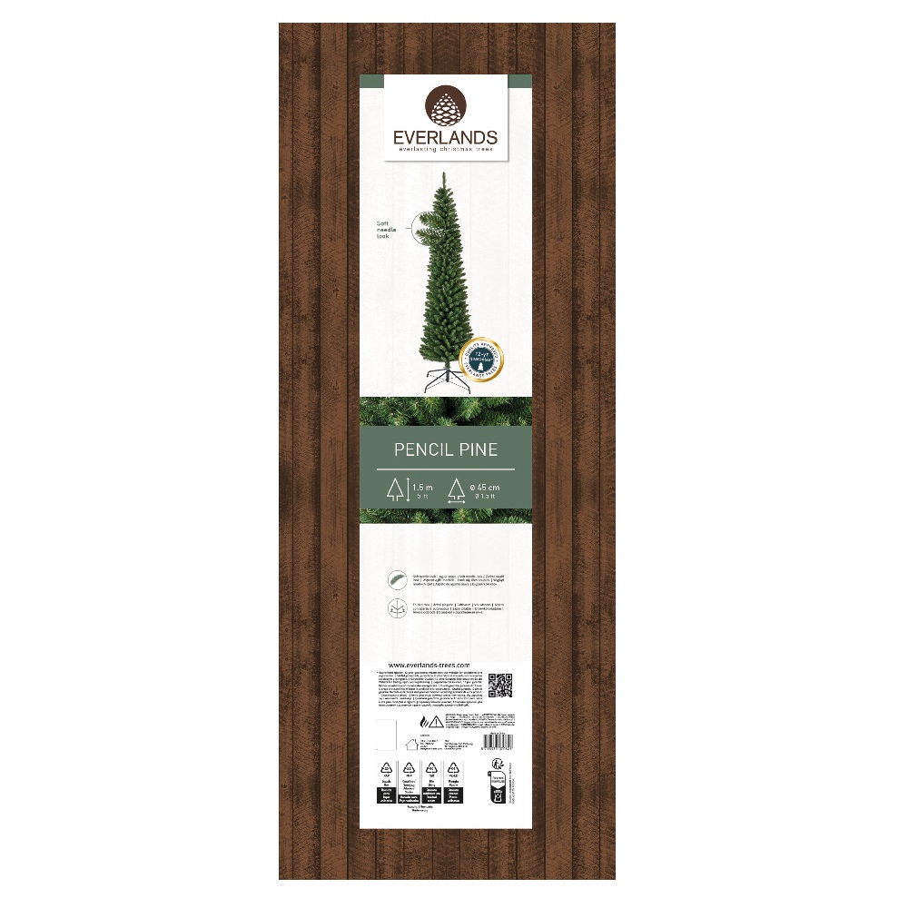 Χριστουγεννιάτικο Δέντρο Pencil Pine 120cm με 210 Κλαδιά - Everlands 680060 - 4