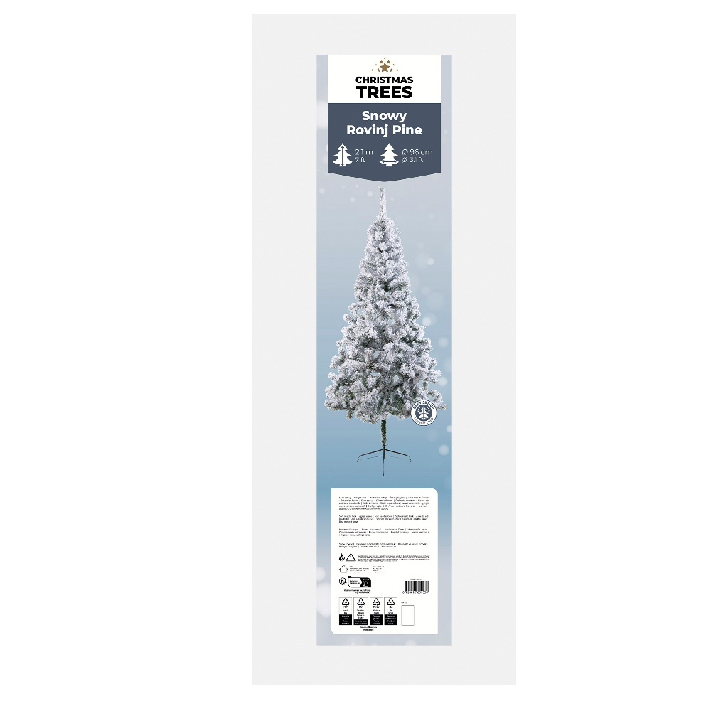 Χριστουγεννιάτικο Δέντρο Rovinj Snowy Pine 2,1m με Παγωμένο Φινίρισμα και Μεταλλική Βάση Everlands 684262 - 4