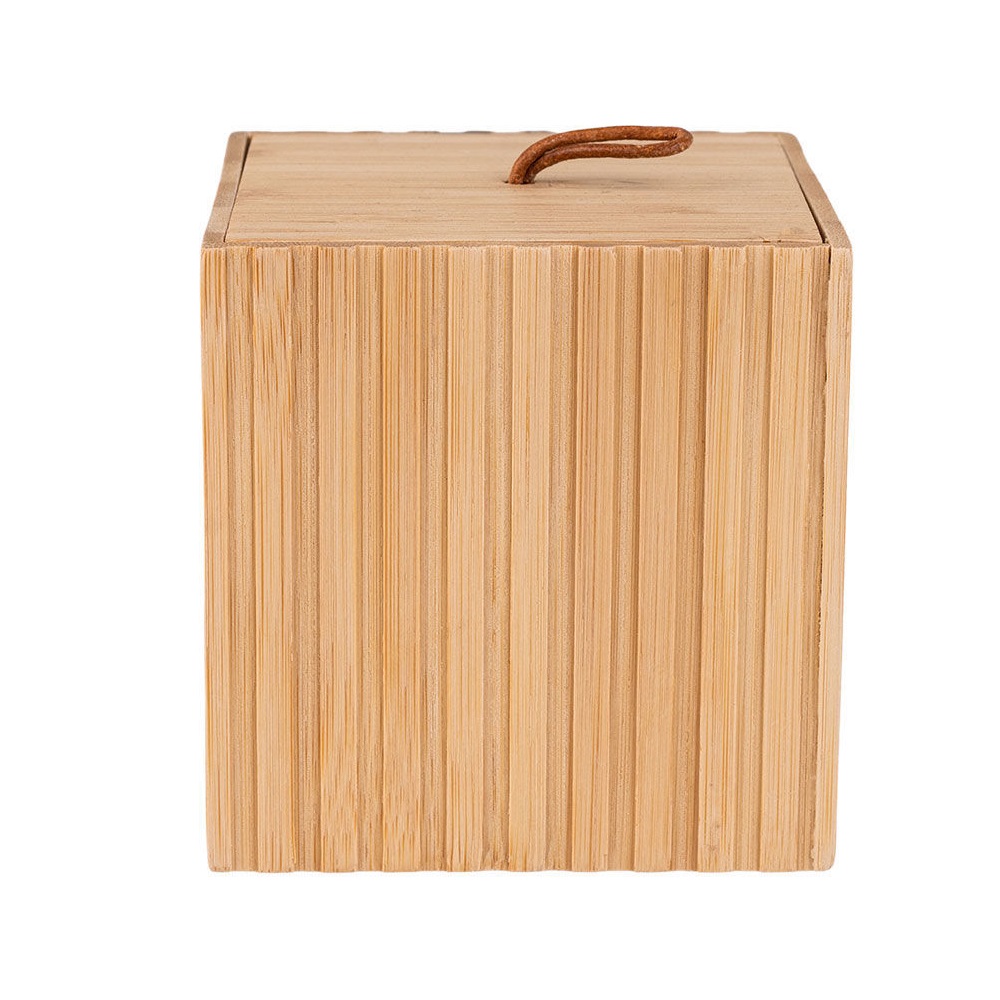 Κουτί Αποθήκευσης & Οργάνωσης Με Καπάκι 9x9xH8cm Bamboo Essentials εstia Home Art 02-13165 - 1