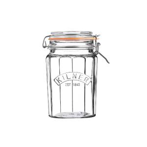 Βάζο Πολύπλευρο Με Κλιπ 950ml 14x11x18cm Γυάλινο Kilner 0025.734 - 43152