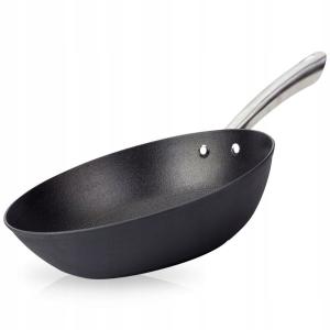 Γουόκ - Wok Μαντεμένιο 3,5Lt Φ28cm Αντικολλητικό Με Ανοξείδωτη Λαβή Atlas Nava 10-205-030 - 58252