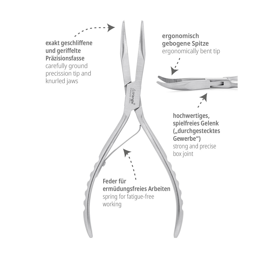 Λαβίδα Για Κόκαλα Ψαριών Σπαστή Ανοξείδωτη 20x6xH1,4cm Triangle 50489-16 - 2