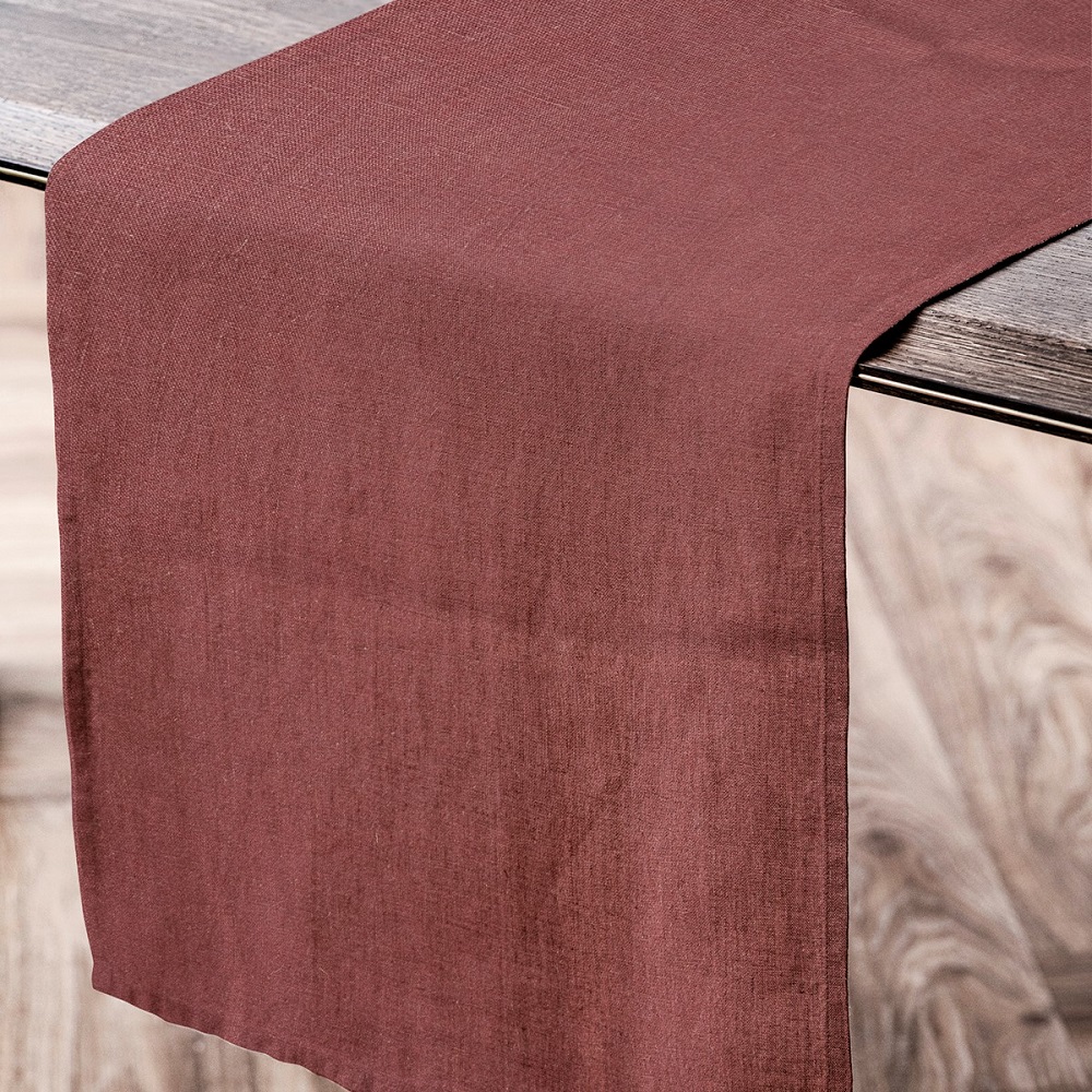 Runner Διπλής Όψης 150x40cm Daniela Oxblood Red Kitchen Linen Laura Ashley LA183243 - 1