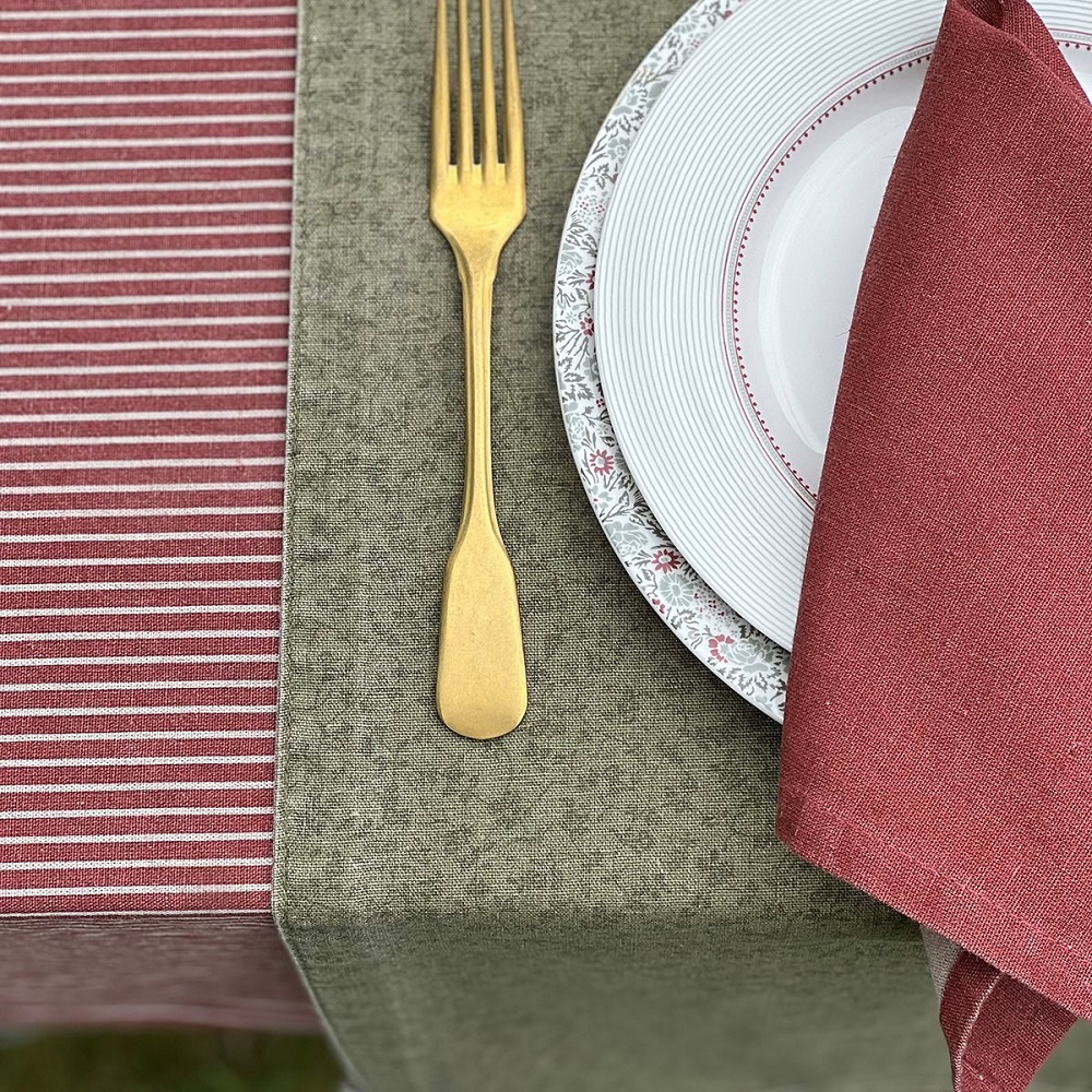 Πετσέτα Φαγητού 45x45cm Daniela Oxblood Solid Red Kitchen Linen Laura Ashley LA183172 - 2