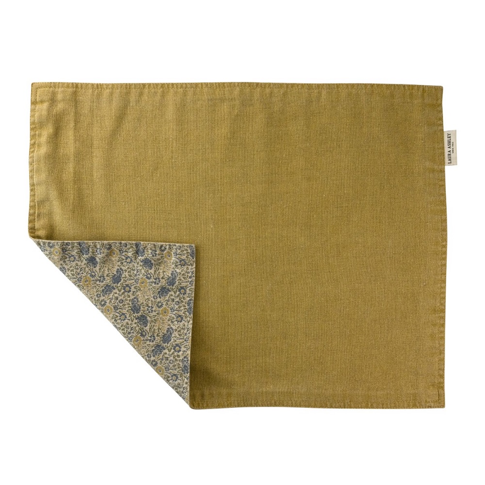 Σουπλά Διπλής Όψης 48x35cm Daniela Oil Yellow Kitchen Linen Laura Ashley LA183135 - 0