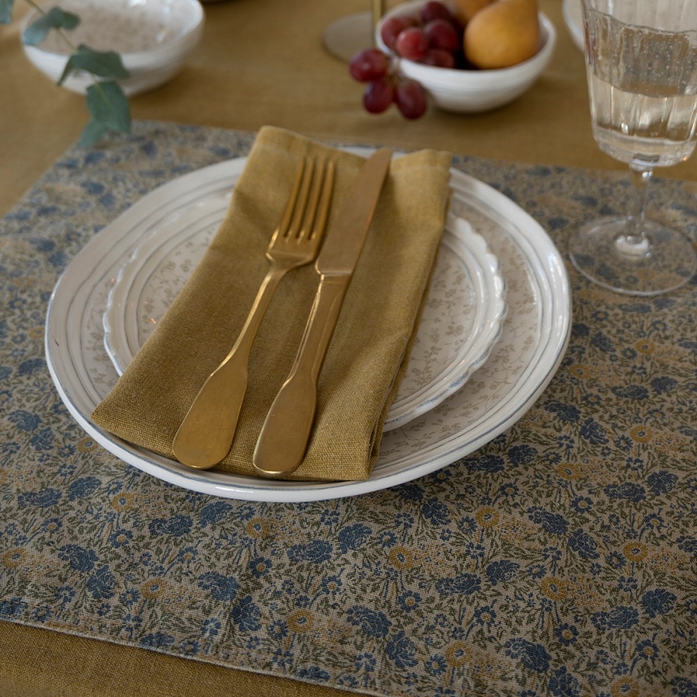 Σουπλά Διπλής Όψης 48x35cm Daniela Oil Yellow Kitchen Linen Laura Ashley LA183135 - 1