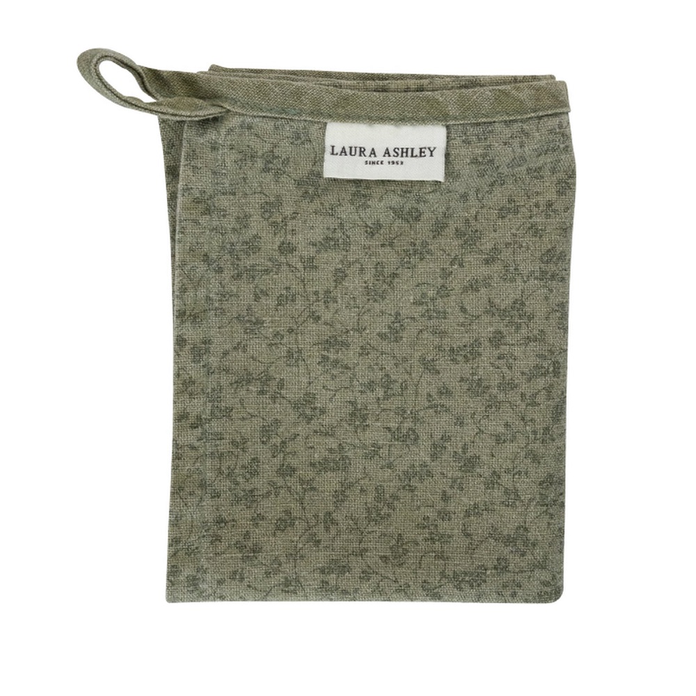 Πετσέτα Τσαγιού 70x50cm Wild Clematis Sage Green Kitchen Linen Laura Ashley LA183151 - 0