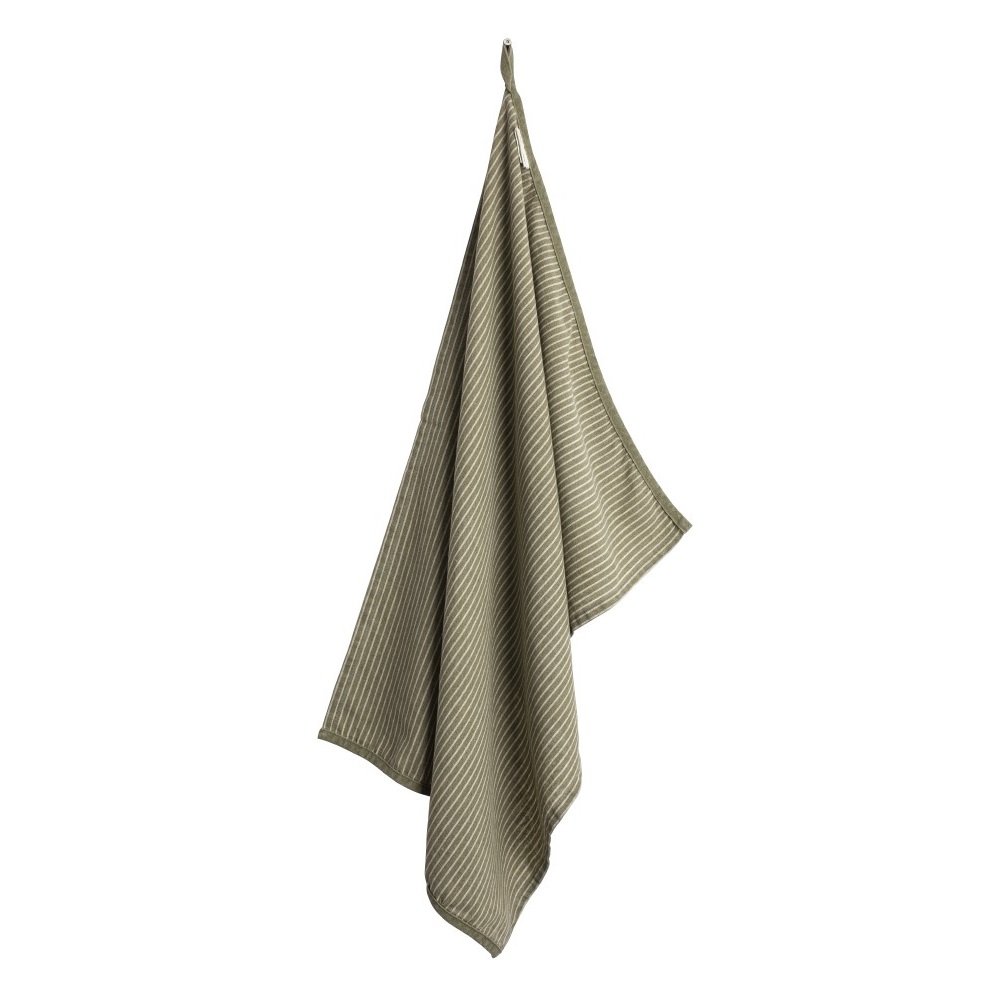 Πετσέτα Τσαγιού 70x50cm Classic Stripe Green Kitchen Linen Laura Ashley LA183152 - 1