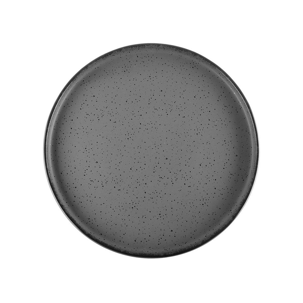 Πιάτο Ρηχό Step Πορσελάνης Φ21cm Grey Terra εstia Home Art 07-16333 - 0