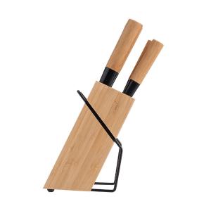 Μπλοκ 5 Μαχαιριών Ανοξείδωτα Bamboo Essentials εstia Home Art 01-12854 - 55901