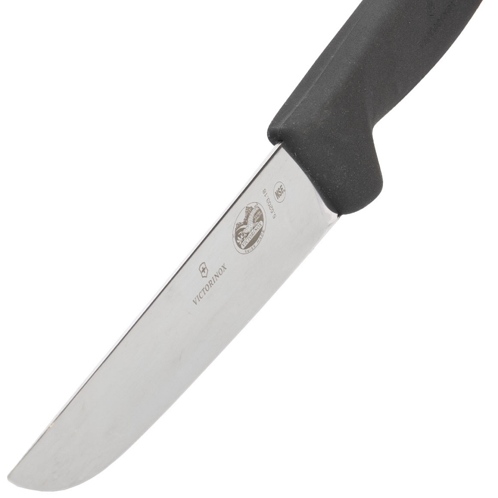 Μαχαίρι Κρέατος 18cm Ανοξείδωτο Μαύρη Λαβή Fibrox Victorinox 5.5203.18 - 1