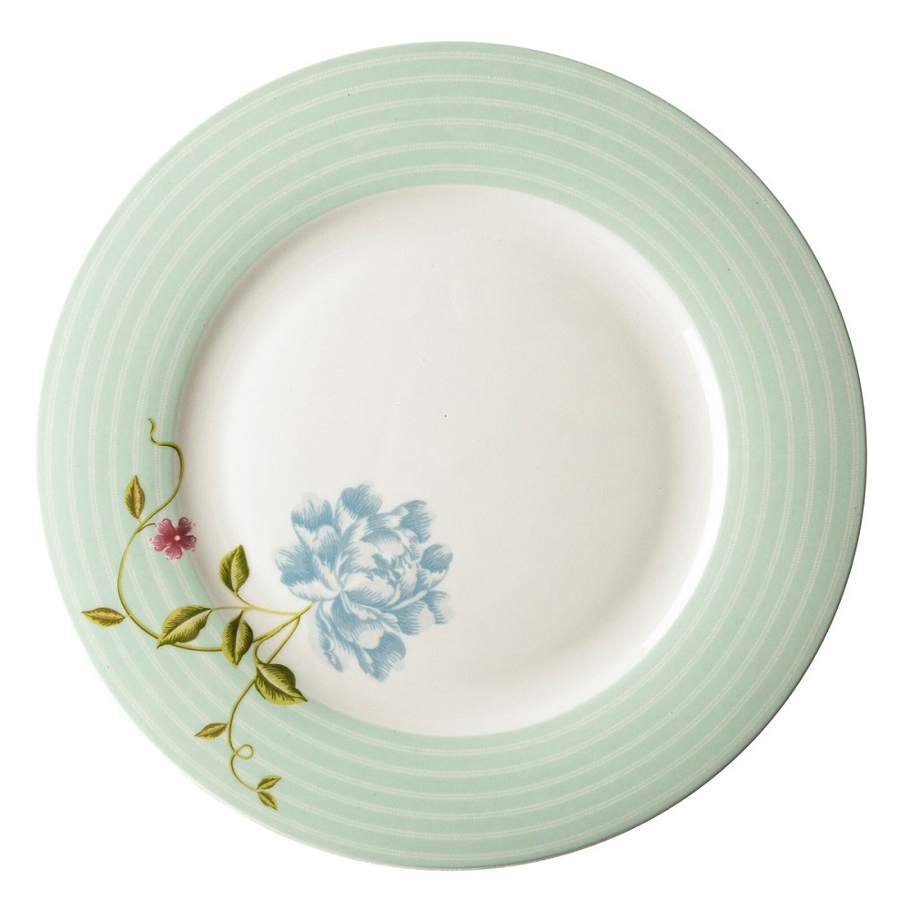 Πιάτο Ρηχό Πορσελάνης Στρογγυλό Φ26cm Mint Candy Heritage Laura Ashley LA182764 - 0