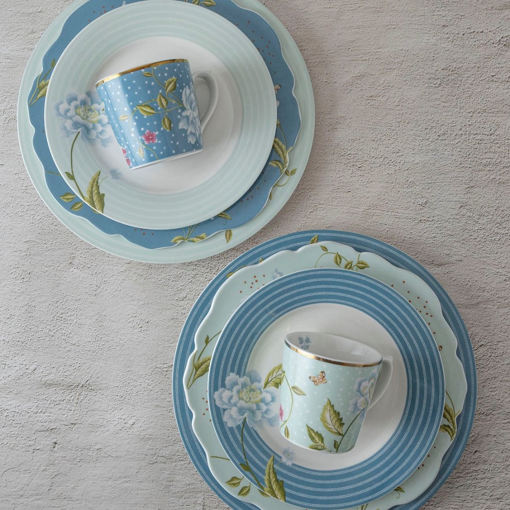 Πιάτο Ρηχό Πορσελάνης Στρογγυλό Φ26cm Mint Candy Heritage Laura Ashley LA182764 - 2