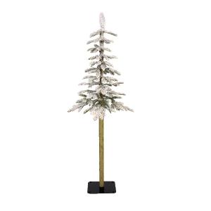 Χριστουγεννιάτικο Δέντρο Alpine Fir Snowy 120cm με Χιονισμένο Φινίρισμα και Μεταλλική Βάση Everlands 680079 - 76074