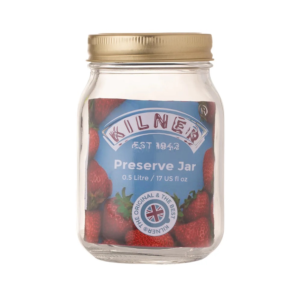 Βάζο Διατήρησης Με Καπάκι 500ml Ø8,3xH12,7cm Γυάλινο Kilner 0025.400 - 1