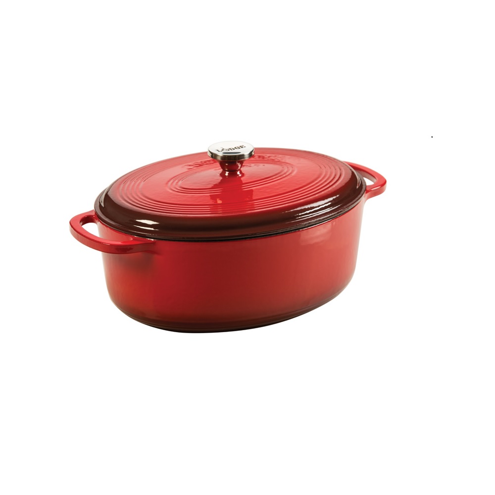 Γάστρα Οβάλ Μαντεμένια Εμαγιέ 6,62Lt Red 7 Quart Essential Enamel Lodge EC7OD43 - 0