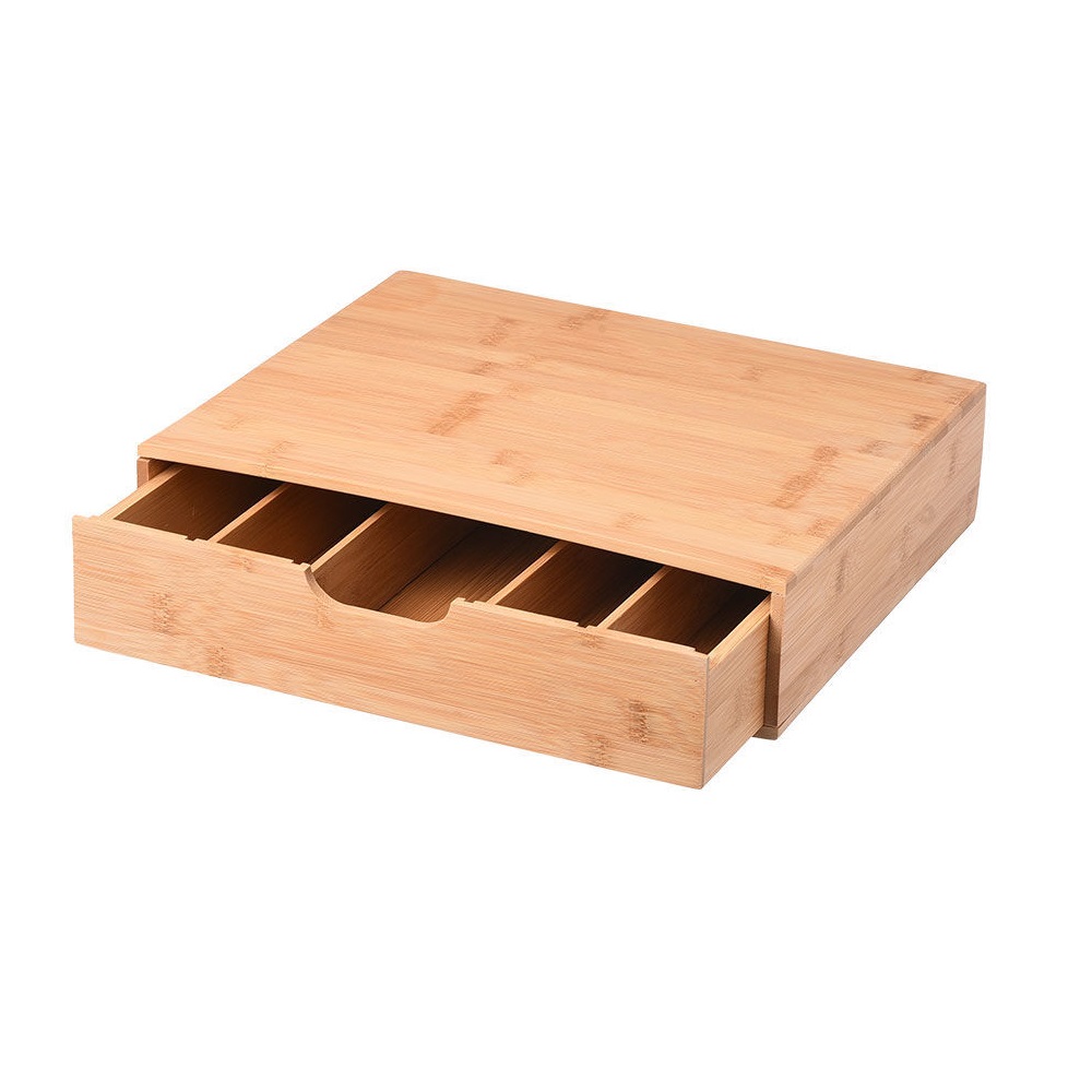 Συρταρωτή Θήκη Για Κάψουλες 5 Θέσεων 35,3x29xH8,5cm Bamboo Essentials εstia Home Art 01-19860 - 0