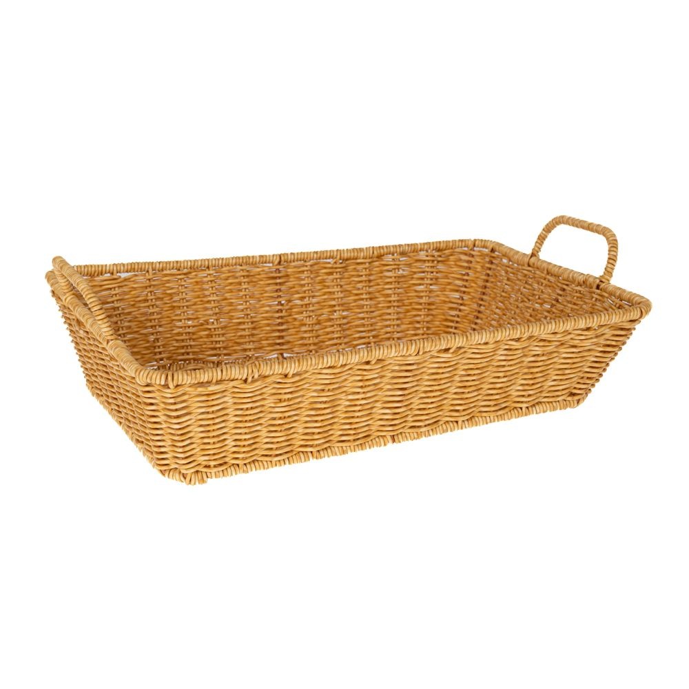 Πανέρι Κρεμ Rattan Ορθογώνιο 37x27x8,5/12εκ iliadis 85953