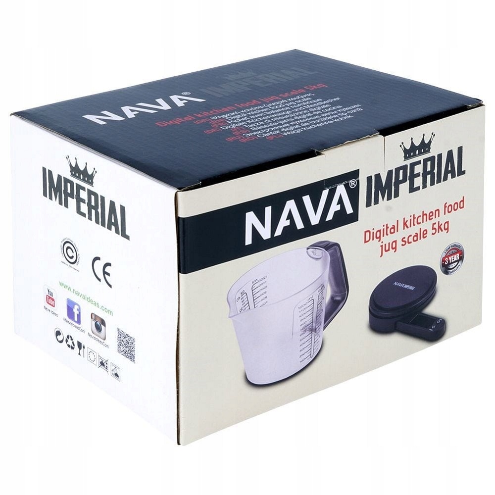 Ψηφιακή Ζυγαριά-Κανάτα 1,5Lt Κουζίνας 5kg Imperial Nava 10-274-001 - 4