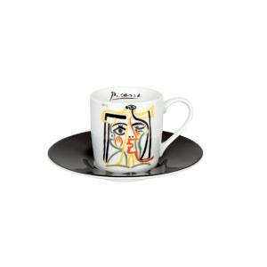 Φλιτζάνι & Πιατάκι Espresso Πορσελάνης 85ml «Jacque-Line With Hat» Picasso Könitz 1150532578 - 72301