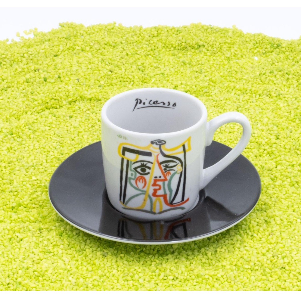 Φλιτζάνι & Πιατάκι Espresso Πορσελάνης 85ml «Jacque-Line With Hat» Picasso Könitz 1150532578 - 1